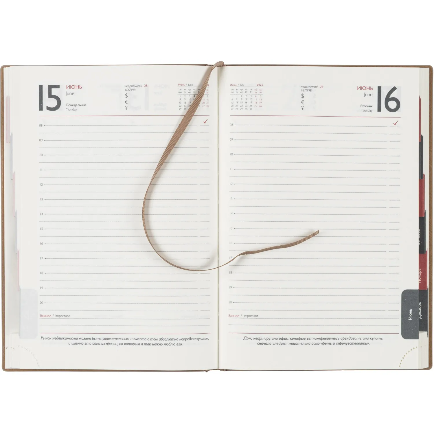 Ежедневник датированный 2026 ESCALADA А5 (146x211мм), 176л, бежевый 70270 - фото 12