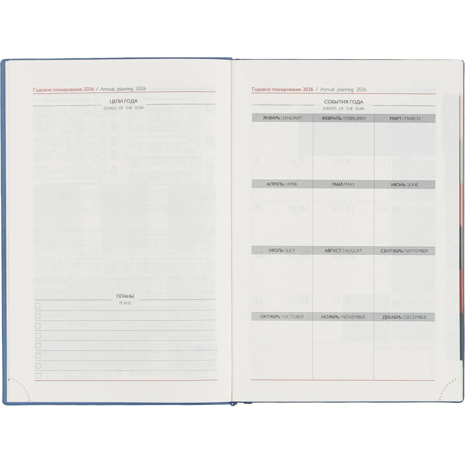 Ежедневник датированный 2026 ESCALADA А5 (146x211мм), 176л, голубой 70271 - фото 9