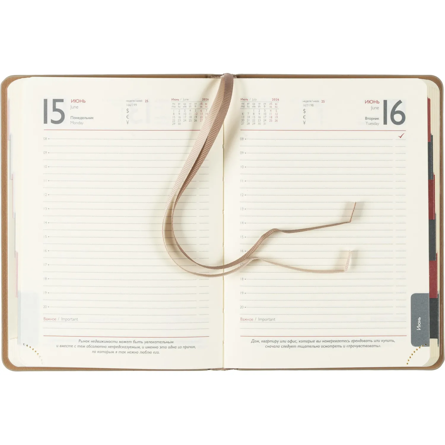 Ежедневник датированный 2026 ESCALADA А6+ (126x174мм), 176л, бежевый 70294 - фото 14