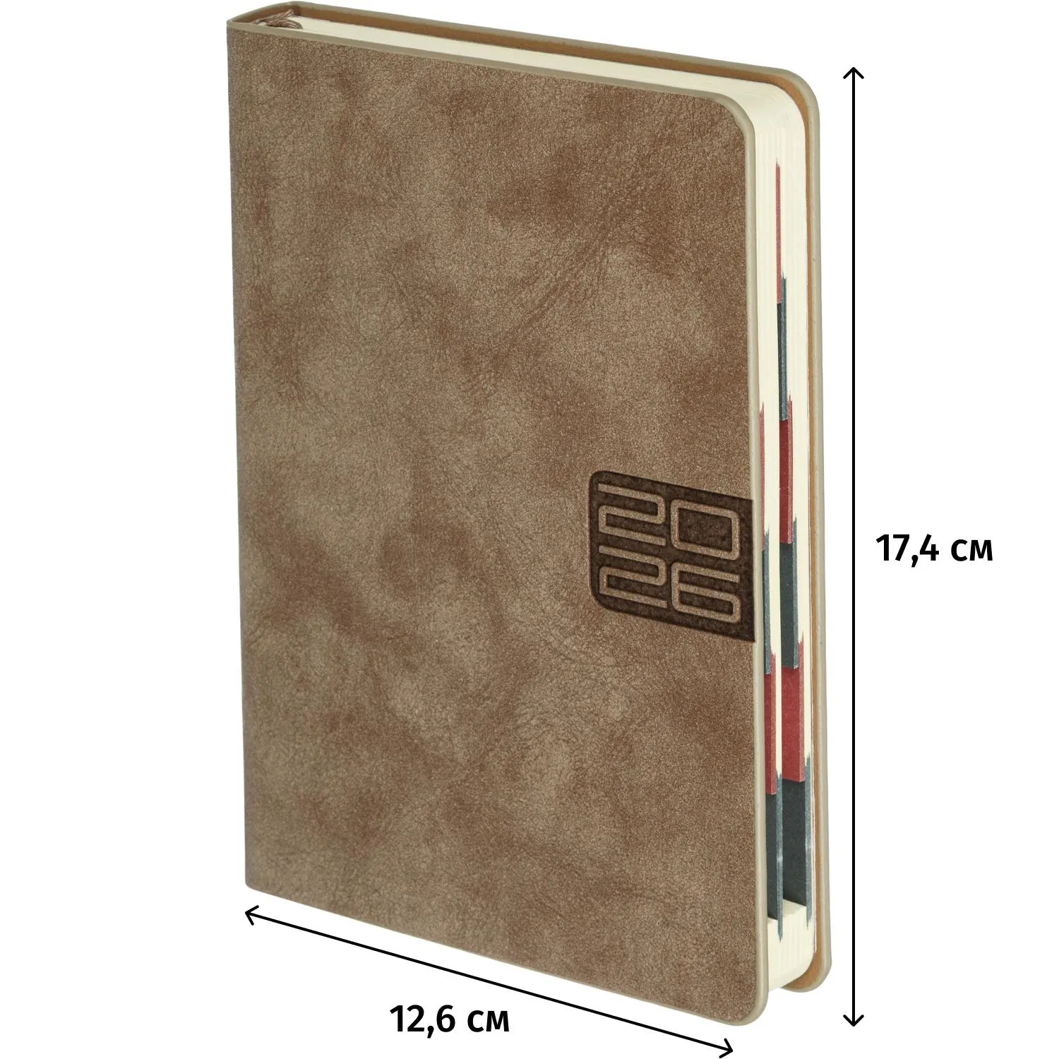 Ежедневник датированный 2026 ESCALADA А6+ (126x174мм), 176л, бежевый 70294 - фото 20