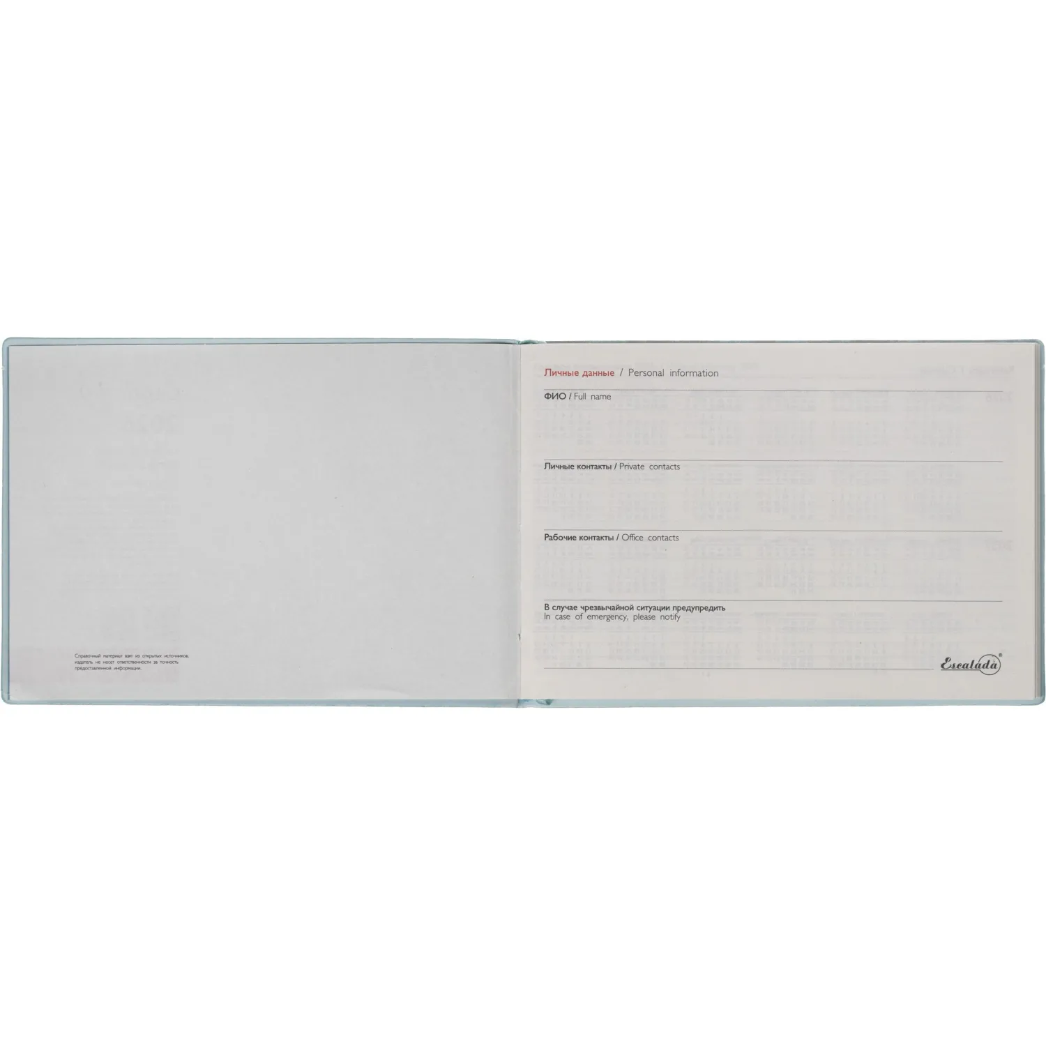 Еженедельник датированный 2026 ESCALADA 181х127мм, 64л, мятный 70345 - фото 6