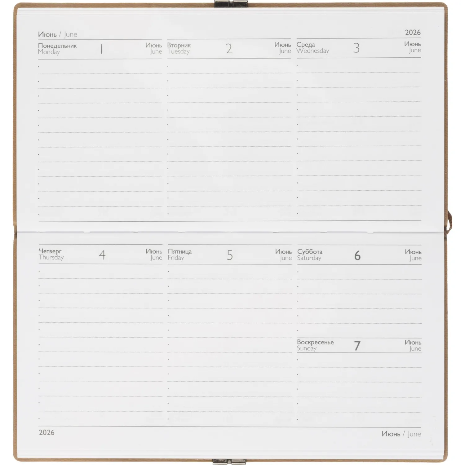Еженедельник датированный 2026 ESCALADA 175х95мм, 64л, бежевый 70395 - фото 16