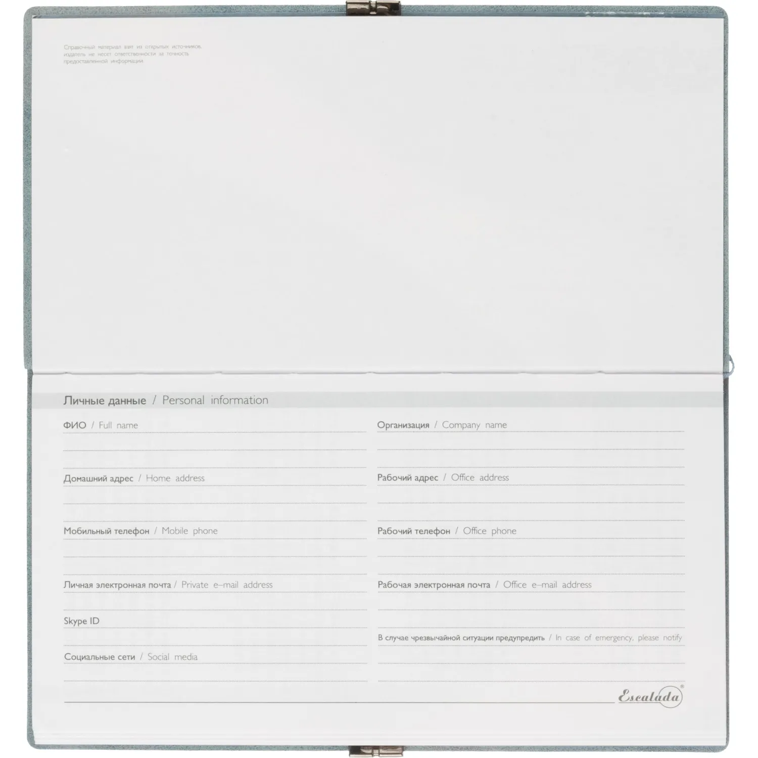 Еженедельник датированный 2026 ESCALADA 175х95мм, 64л, голубой 70396 - фото 5