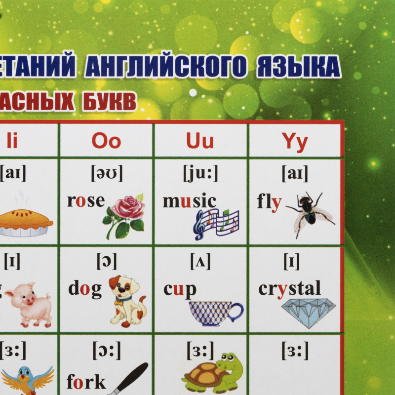 Плакат (наб)  Английский язык. Начальная школа А4 КОМ-120 - фото 6