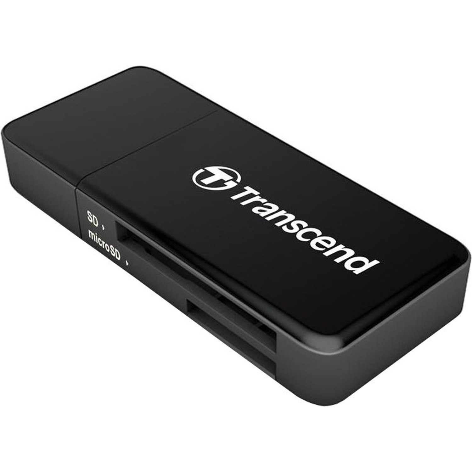 Картридер Transcend TS-RDF5K USB 3.1 RDF5 для карт пам. SD/microSD, чёрный - фото 1