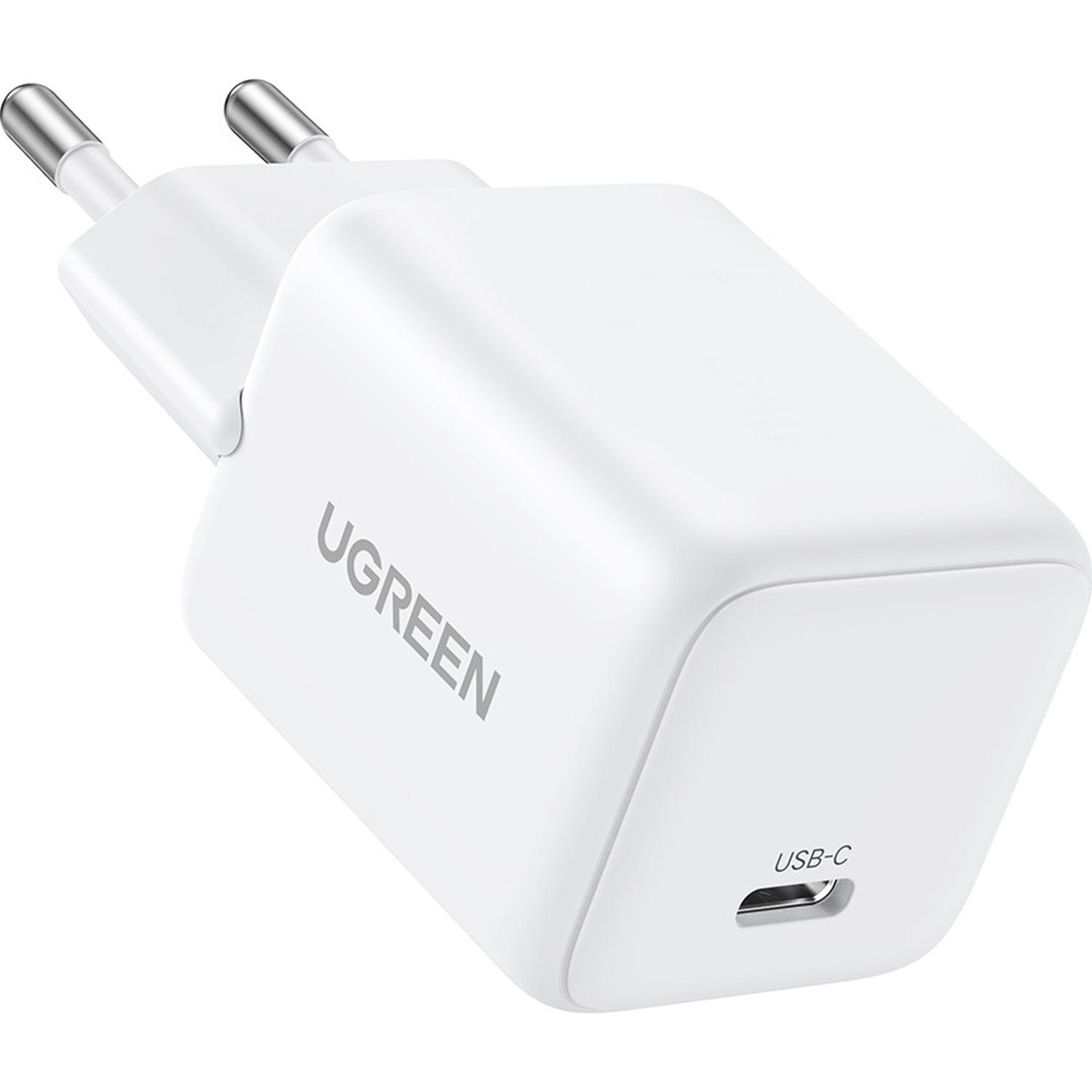 Зарядное устройство UGREEN сетевое X512 (55554) Mini 20W USB-C GaN EU белый - фото 2