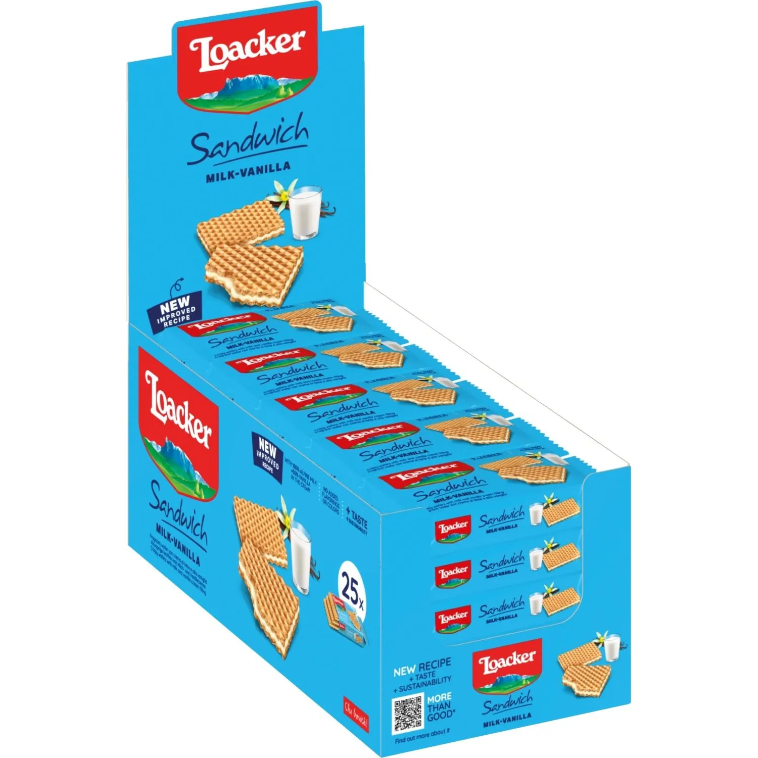 Вафли Loacker сэндвич ваниль 25гx25шт/уп 14012-029 - фото 1