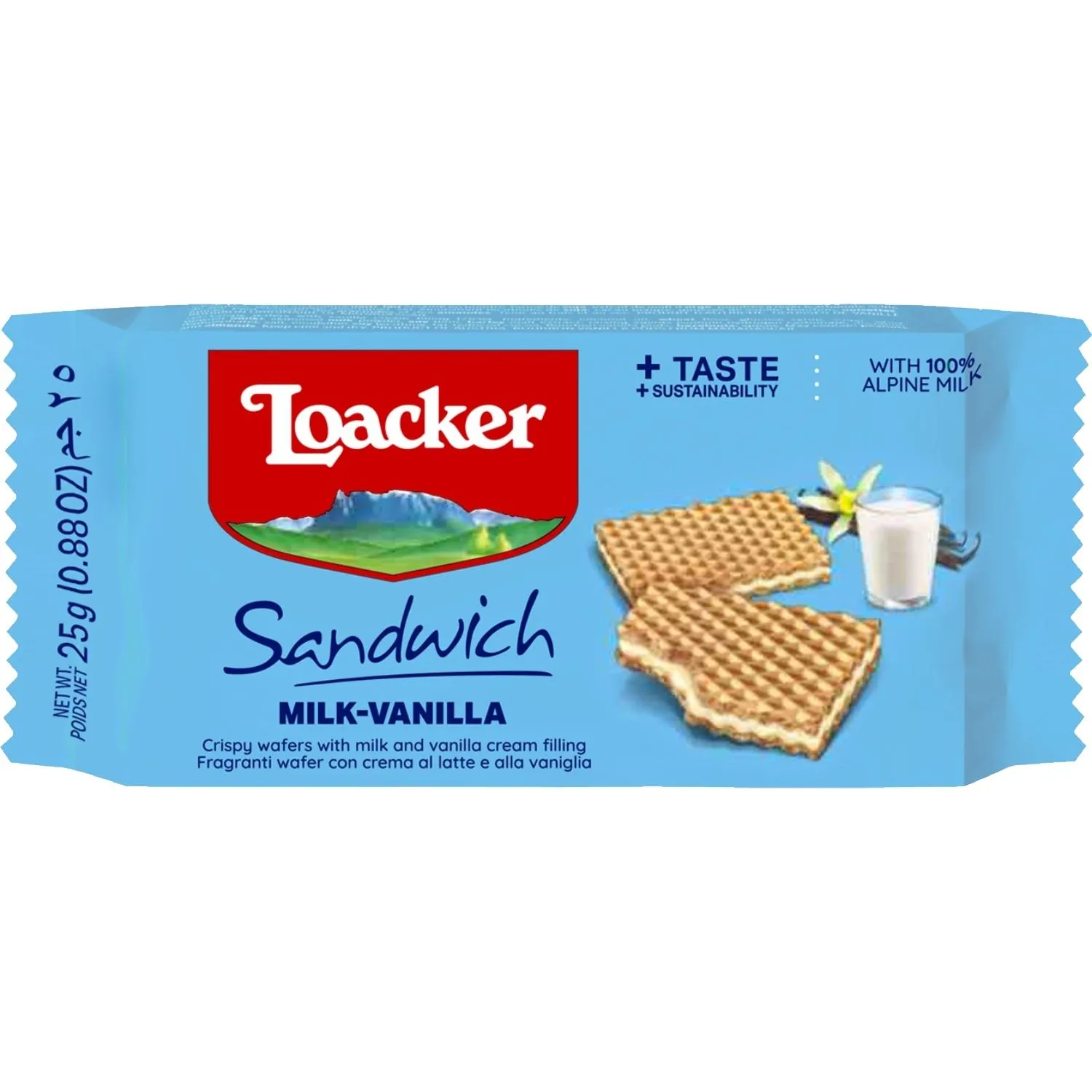 Вафли Loacker сэндвич ваниль 25гx25шт/уп 14012-029 - фото 2