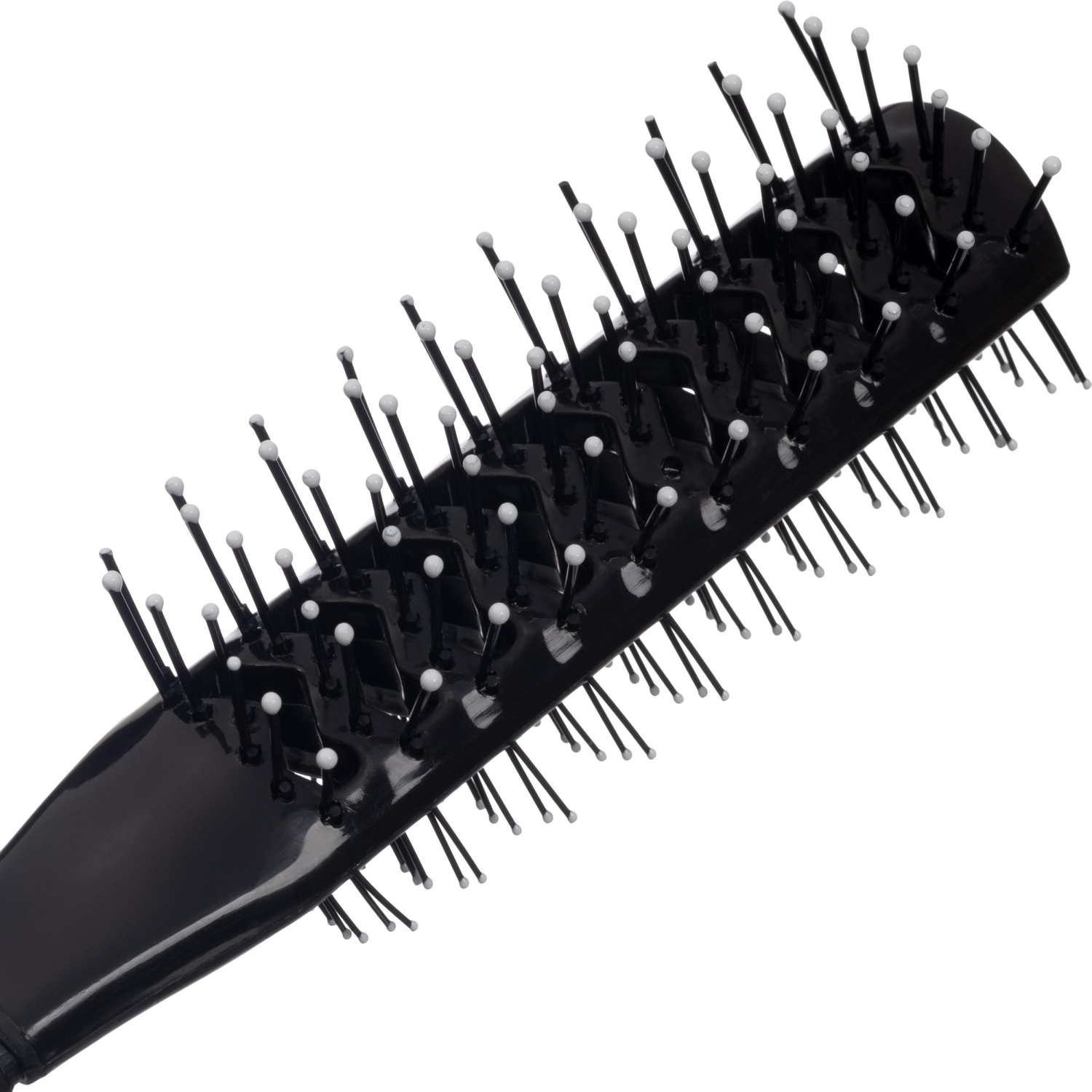 Расческа вентилируемая Lei, двухсторонняя,  пластик, чер - фото 2