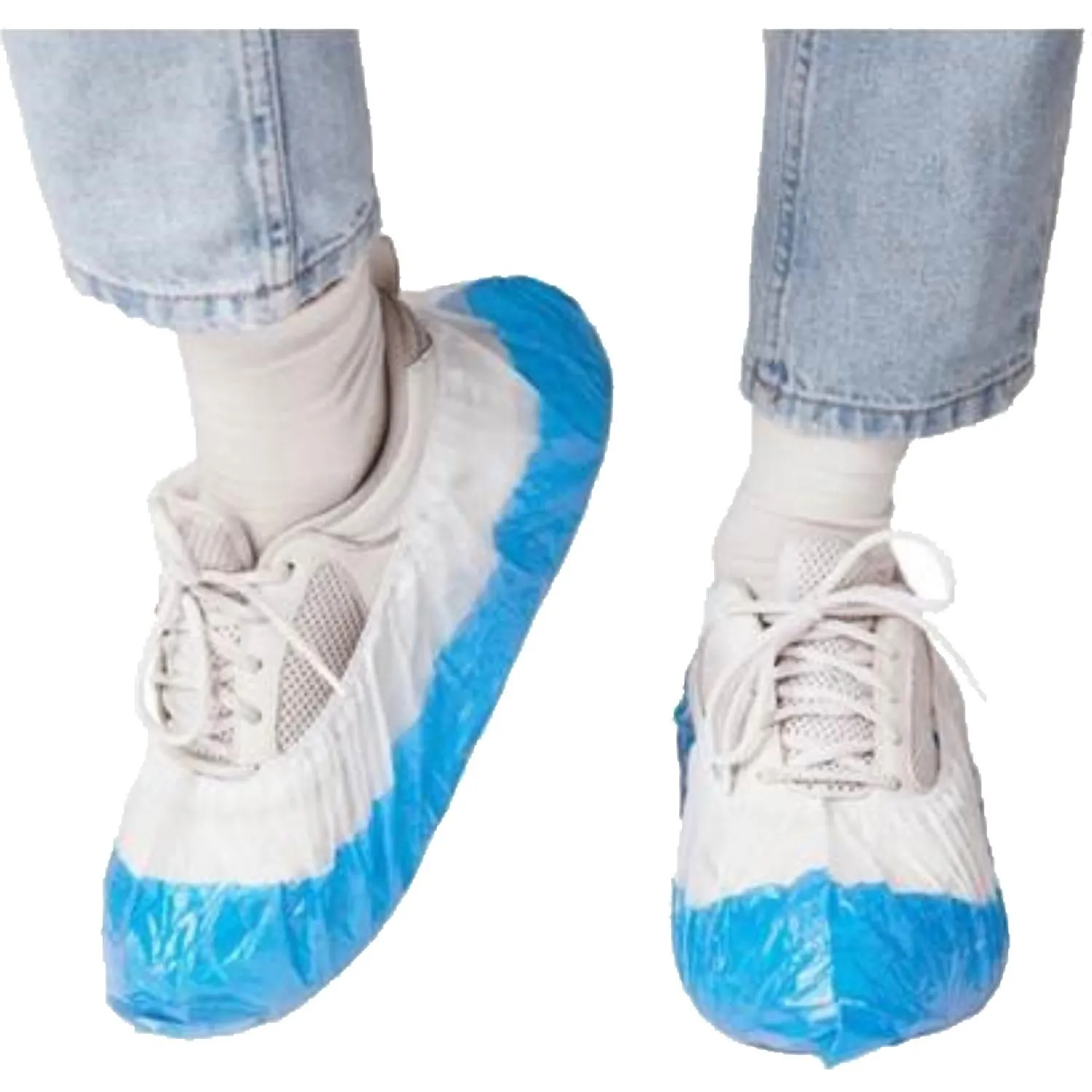 Бахилы н/с, п/э 2х слойн.текстур. 3,5г б-син.ПНД-8/8/1р-Б-С, 50пар/уп - фото 3