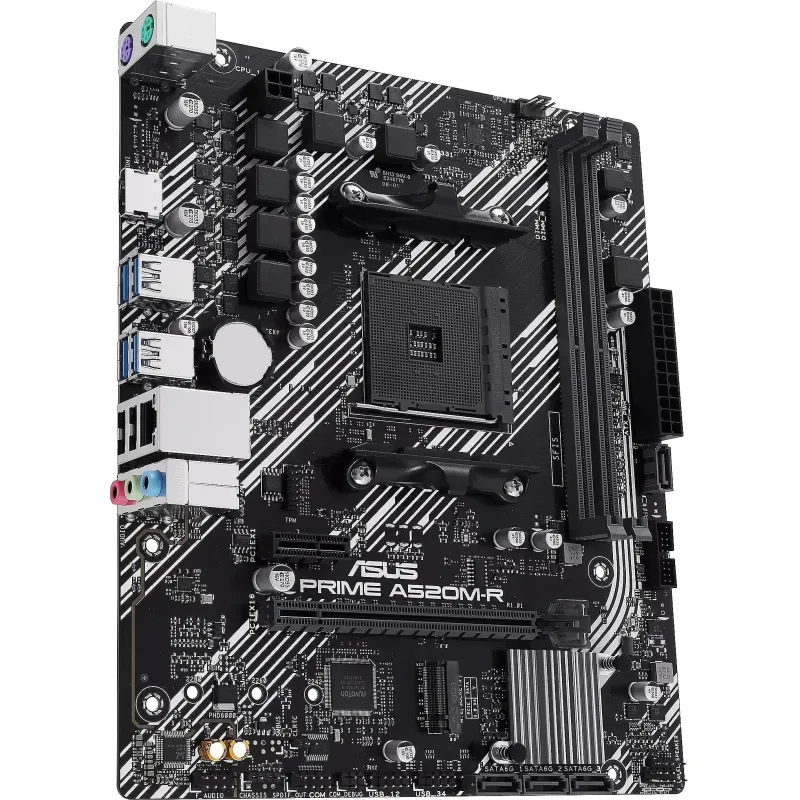 Материнская плата ASUS PRIME A520M-R, AM4, A520, 2xDDR4, mATX - фото 1