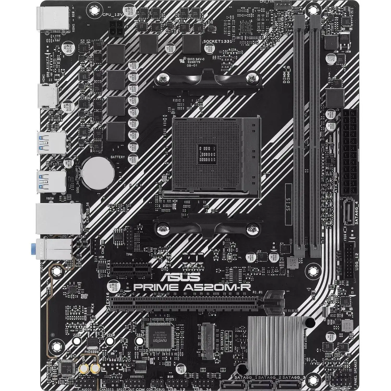 Материнская плата ASUS PRIME A520M-R, AM4, A520, 2xDDR4, mATX - фото 2