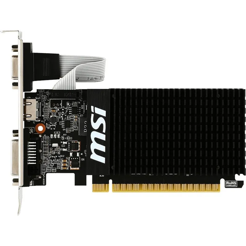 Видеокарта MSI GT 710 2GD3H LP DVIx1 HDMIx1 CRTx1 Low profile - фото 1