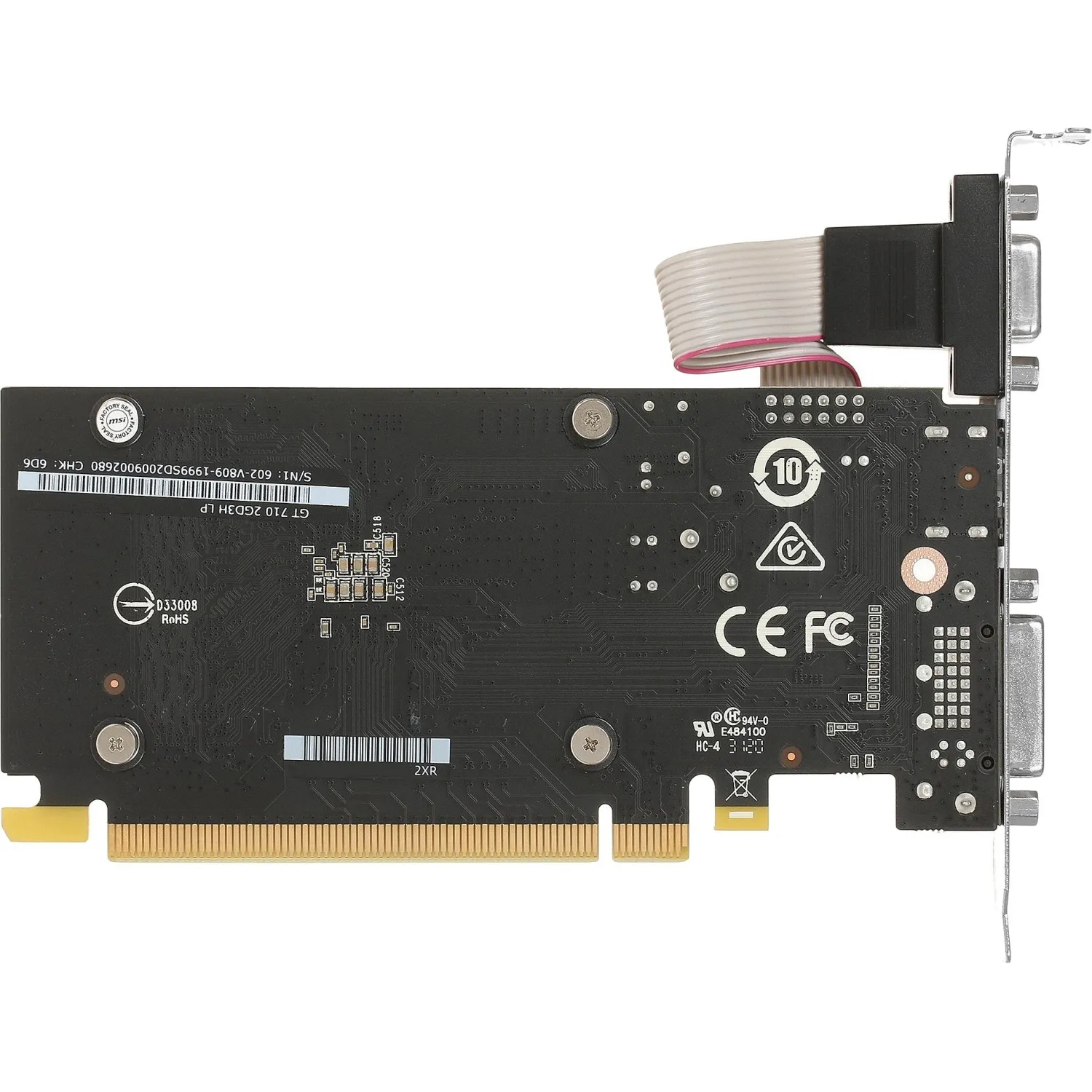 Видеокарта MSI GT 710 2GD3H LP DVIx1 HDMIx1 CRTx1 Low profile - фото 4