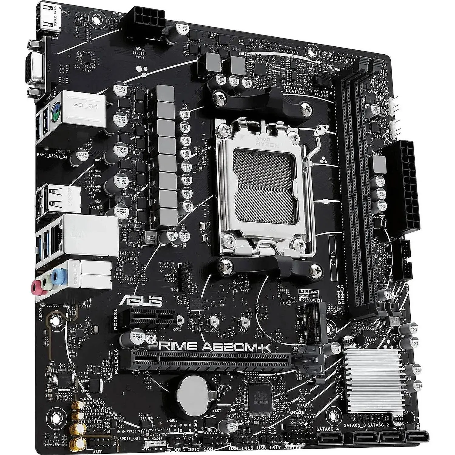 Материнская плата ASUS PRIME A620M-K, AM5, A620, 2xDDR5, mATX - фото 1