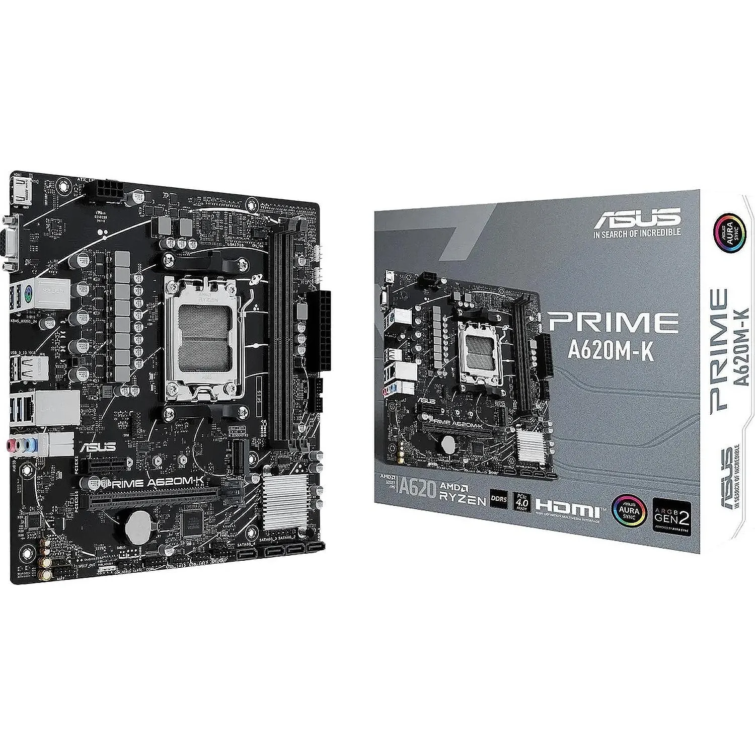 Материнская плата ASUS PRIME A620M-K, AM5, A620, 2xDDR5, mATX - фото 5