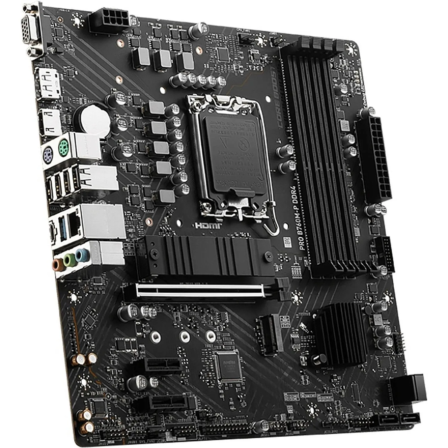 Материнская плата MSI PRO B760M-P DDR4 s1700, Intel B760, 4xDDR4, mATX - фото 1