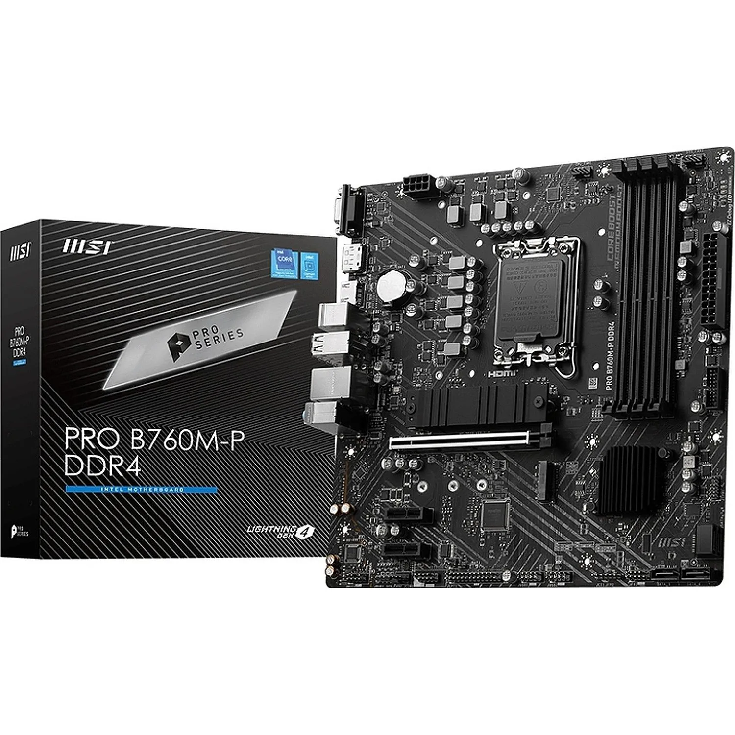 Материнская плата MSI PRO B760M-P DDR4 s1700, Intel B760, 4xDDR4, mATX - фото 5