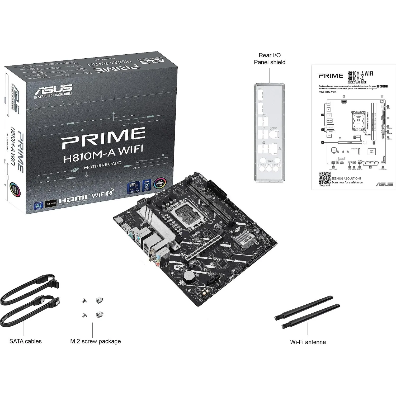 Материнская плата ASUS PRIME H810M-A WIFI, LGA1851, B810, 2xDDR5, mATX - фото 5