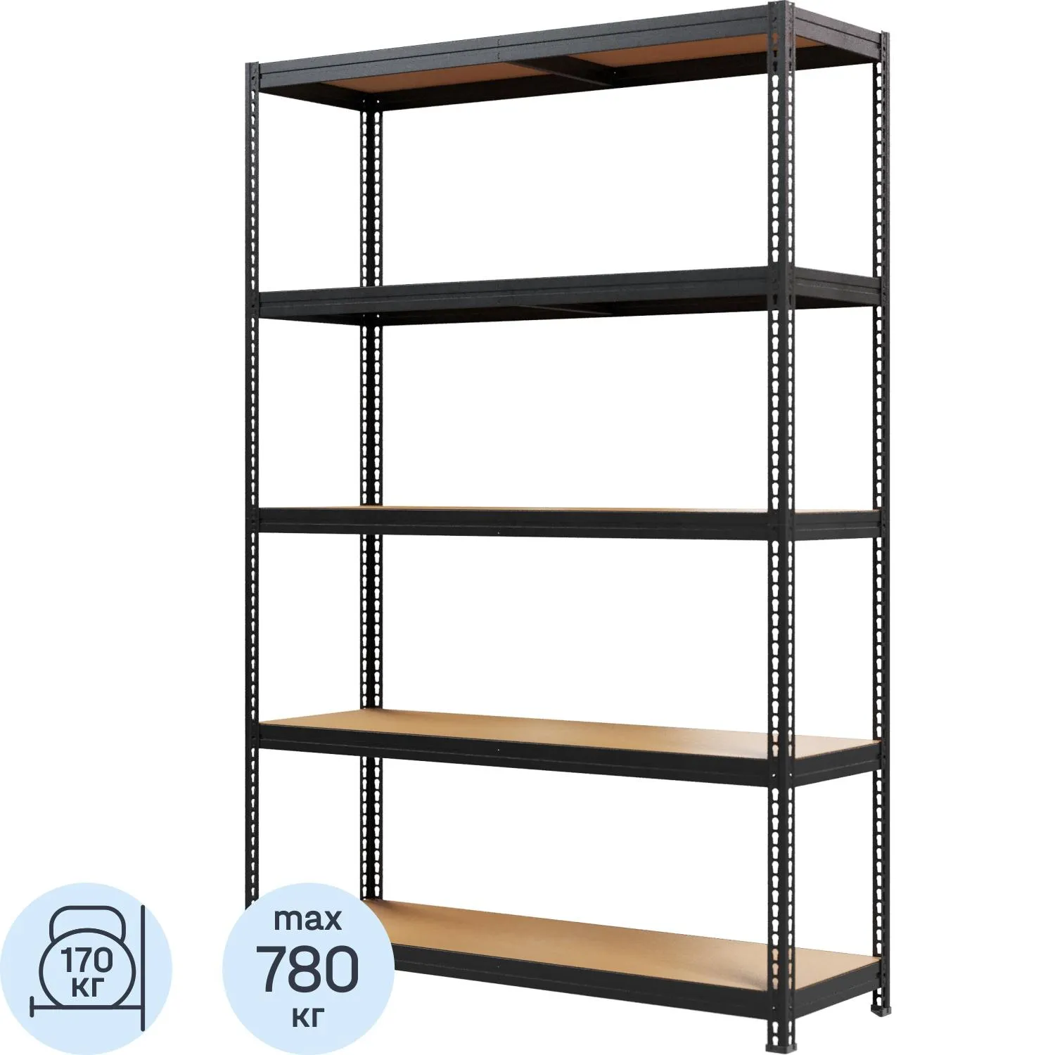 Стеллаж металлический MZ-PROFIL окрашенный 1800х1200х400 - фото 1