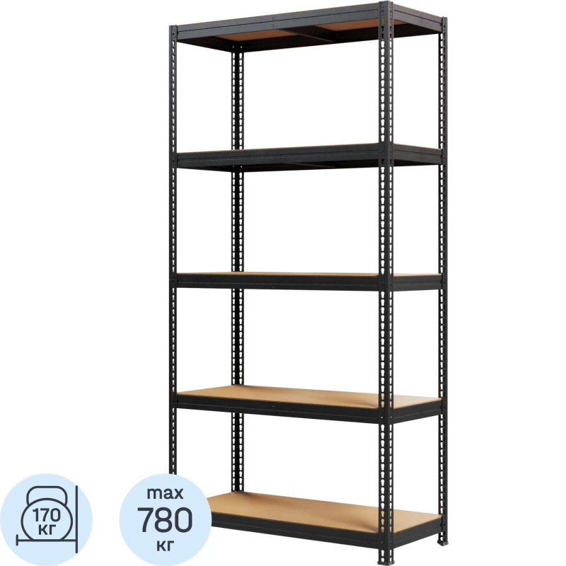 Стеллаж металлический MZ-PROFIL окрашенный 1800х900х400 - фото 1