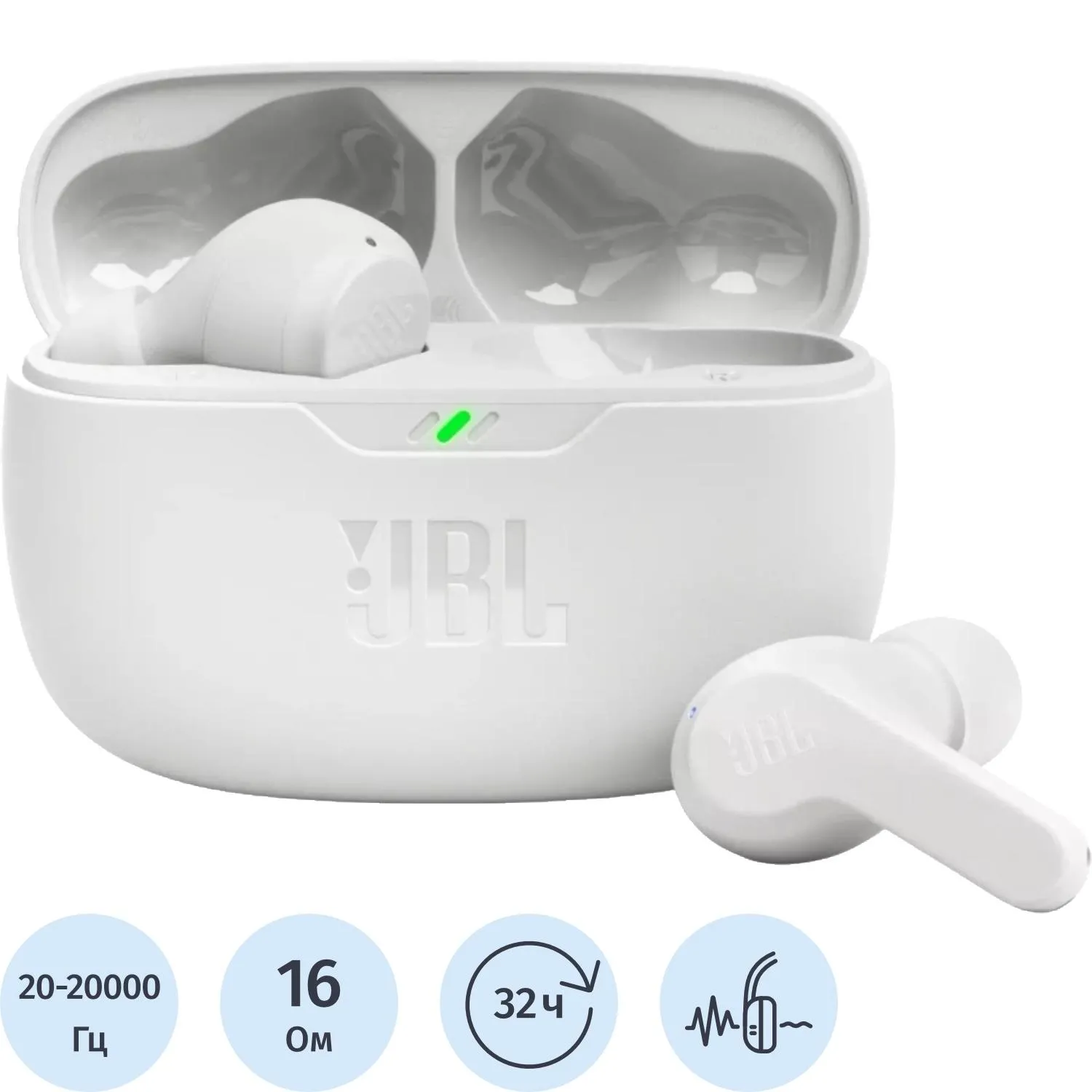 Наушники JBL Wave Beam 2 White (JBLWBEAM2WHT) - фото 1