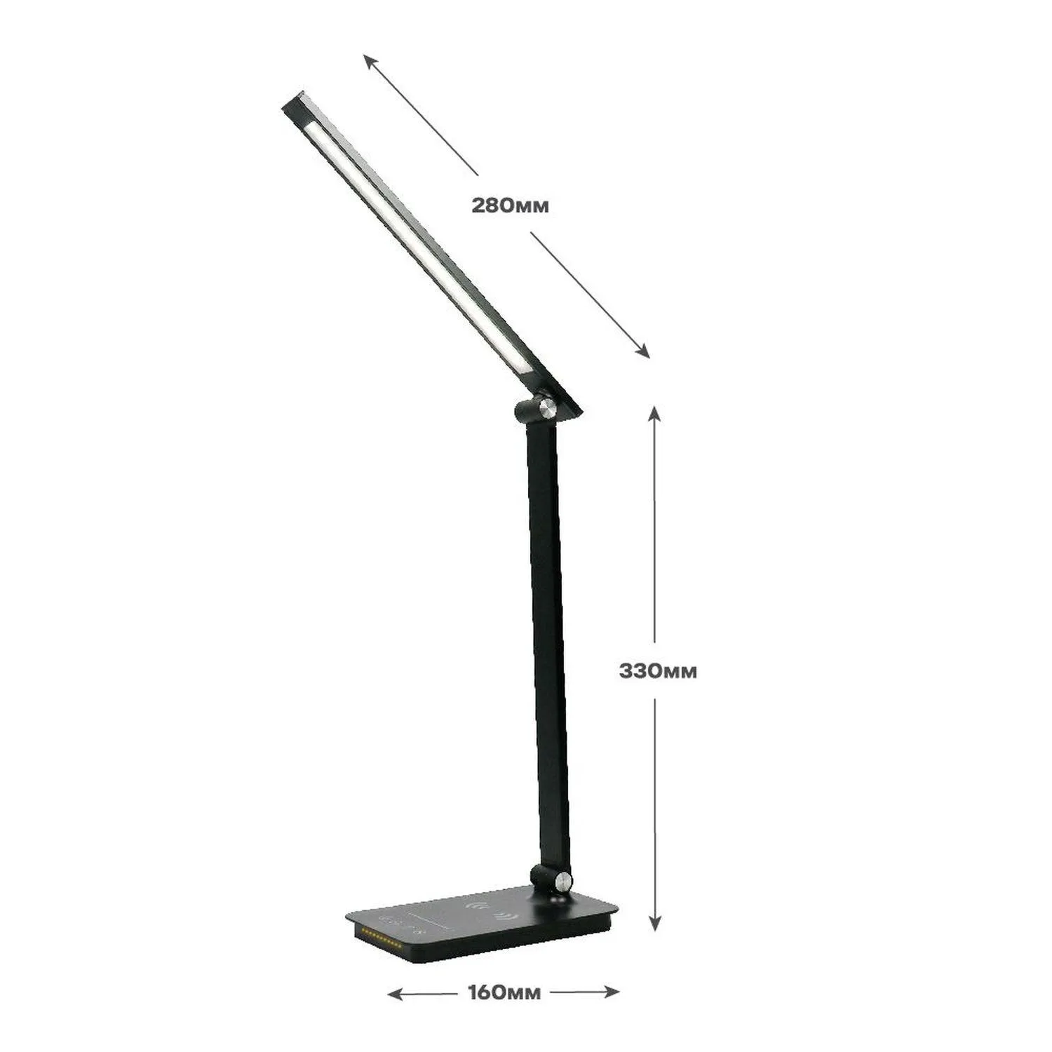 Светильник Ultraflash UF-834 C02 черн (Led настол, 8Вт, 5 ССТ, ночник, Зар) - фото 3
