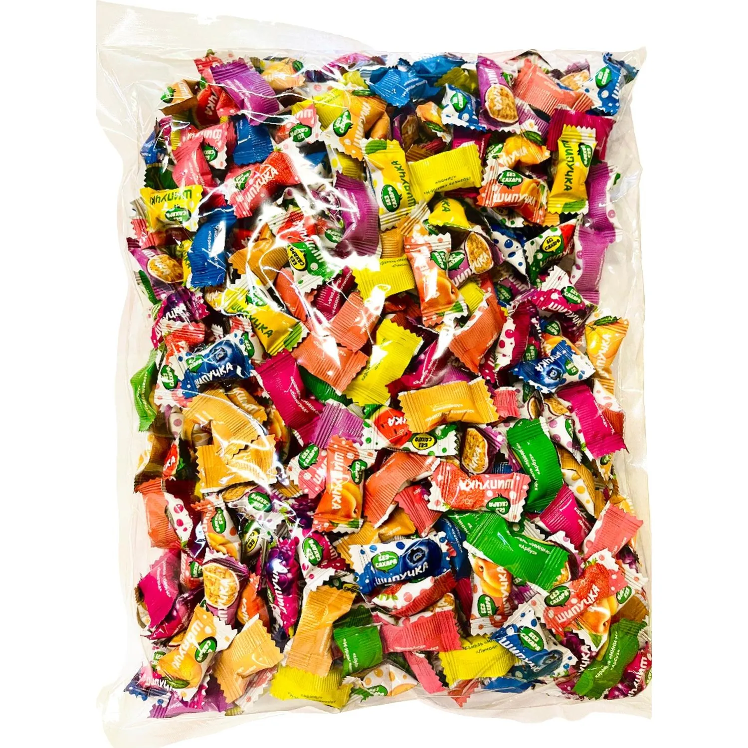 Карамель МИНИ-М шипучка ассорти прессованная без сахара, 500г - фото 1