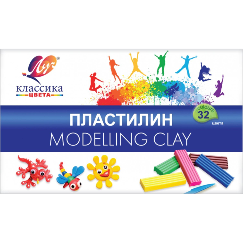Пластилин Классика 32 цв., 640 г, стек 31С 2065-08 набор - фото 1