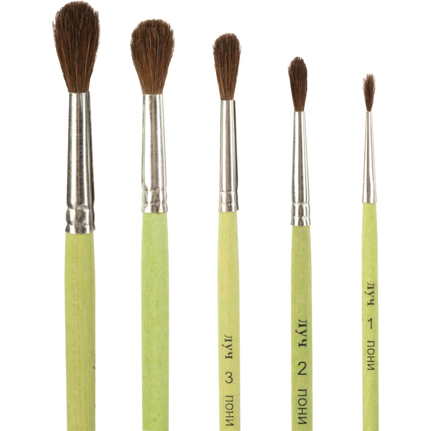 Набор кистей ZOO, 5 шт. ПОНИ (круглые № 1, 2, 3, 4, 5) 33С 2184-08 - фото 3