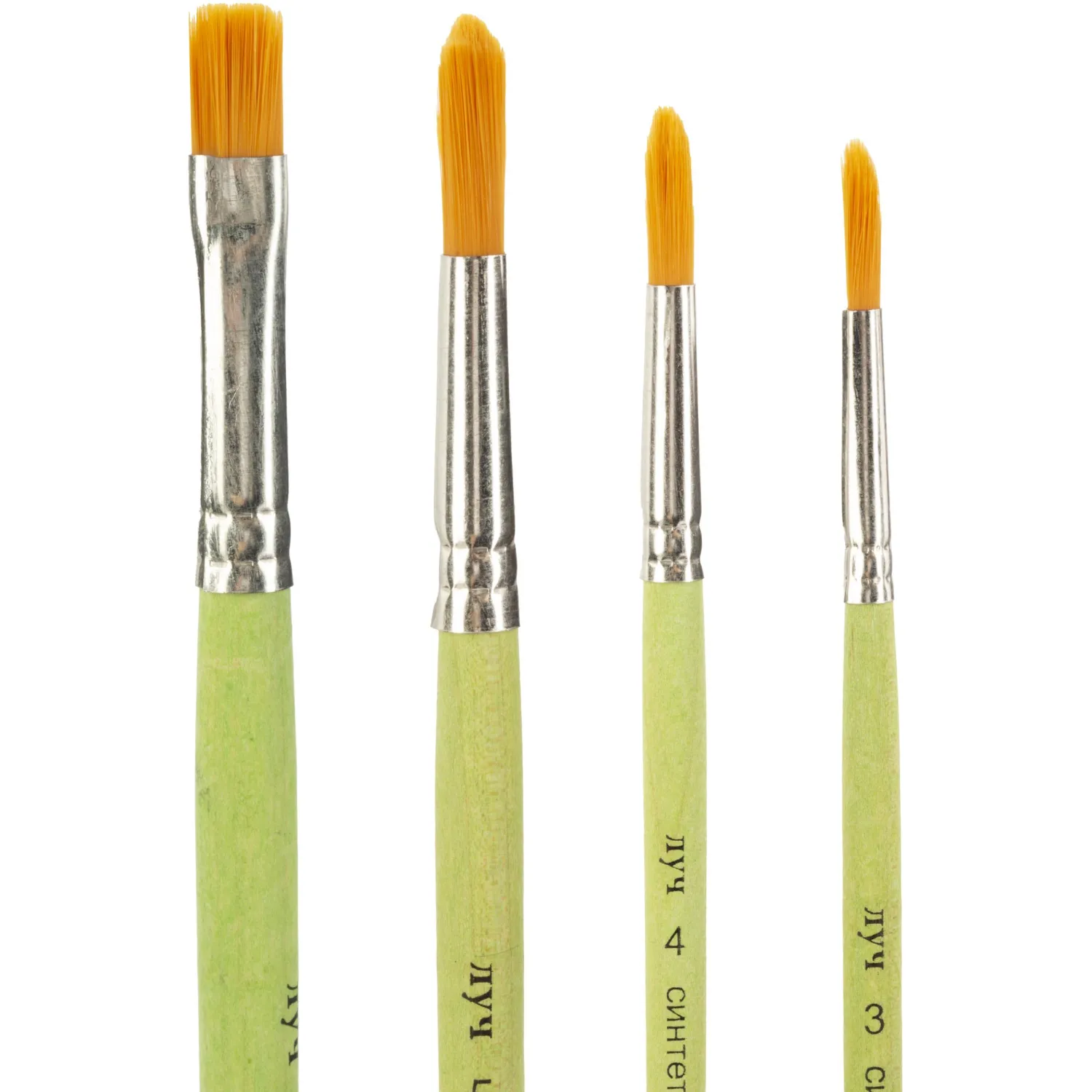 Набор кистей ZOO,4шт.СИНТЕТИКА(круглые №3,4,5;плоская №7 33С 2186-08 - фото 3