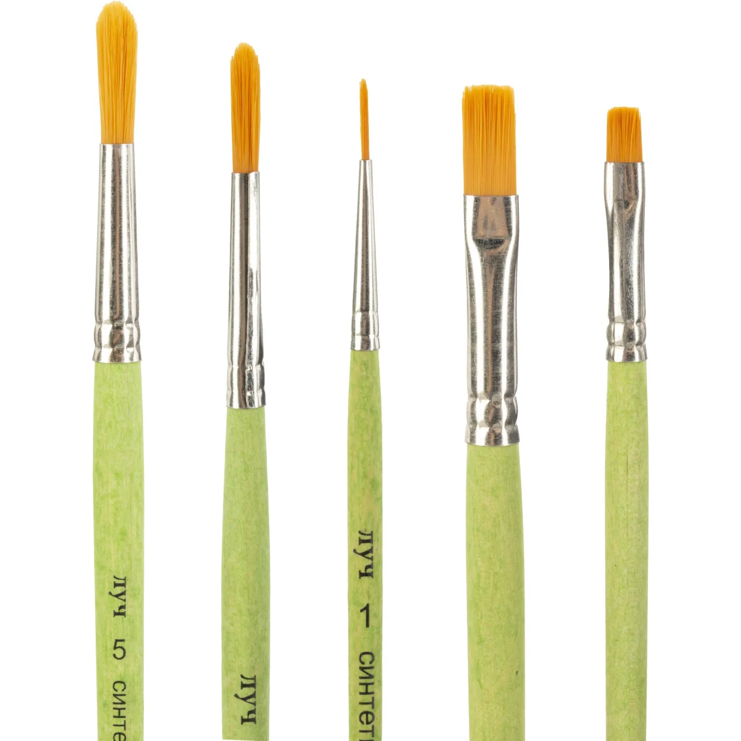 Набор кистей ZOO,5шт.СИНТЕТИКА(круглые№1,3,5;плоские№6,8)33С 2187-08 - фото 3