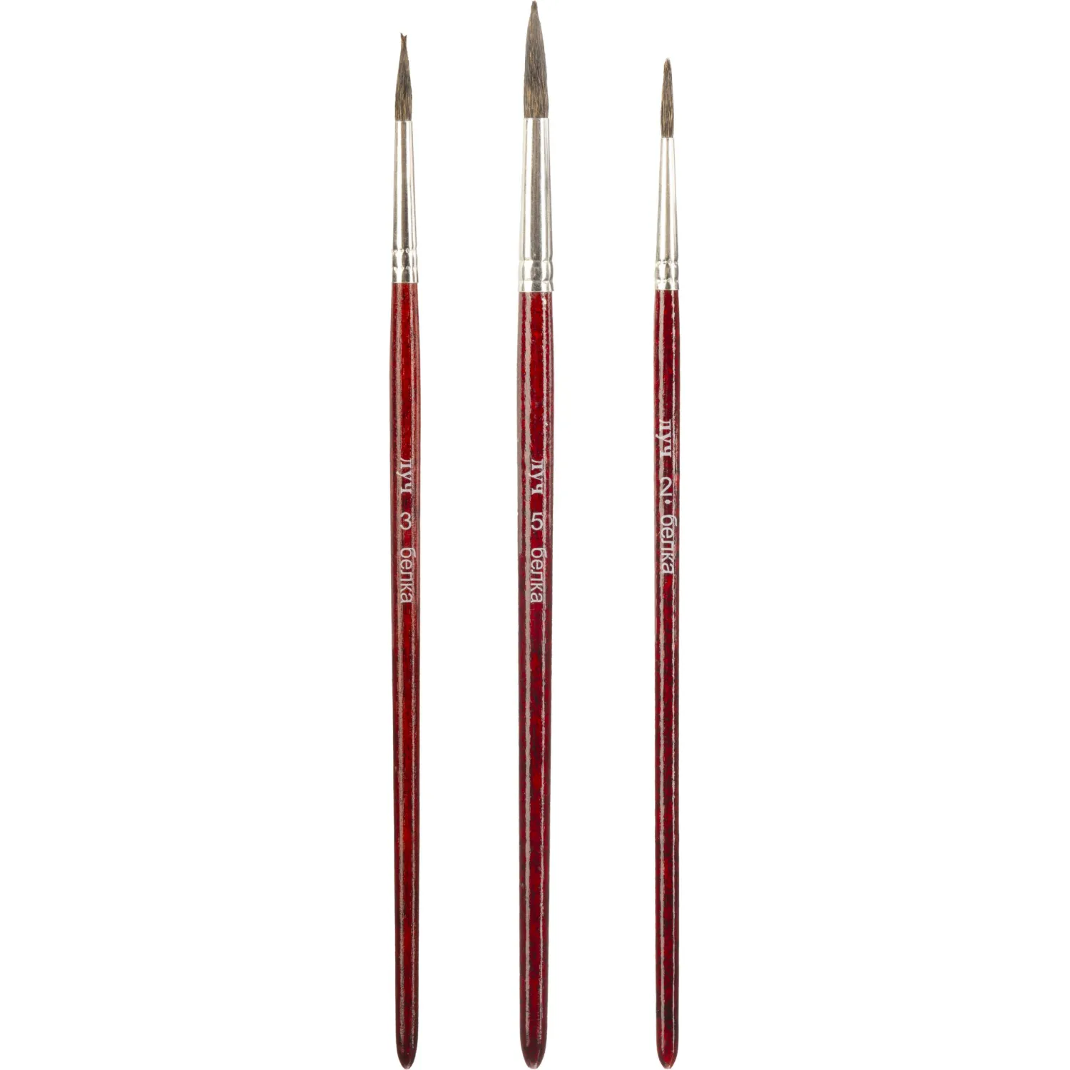 Набор кистей Классика цвета, 3 шт. БЕЛКА (круглые № 2 ,3, 5) 33С 2176-08 - фото 2