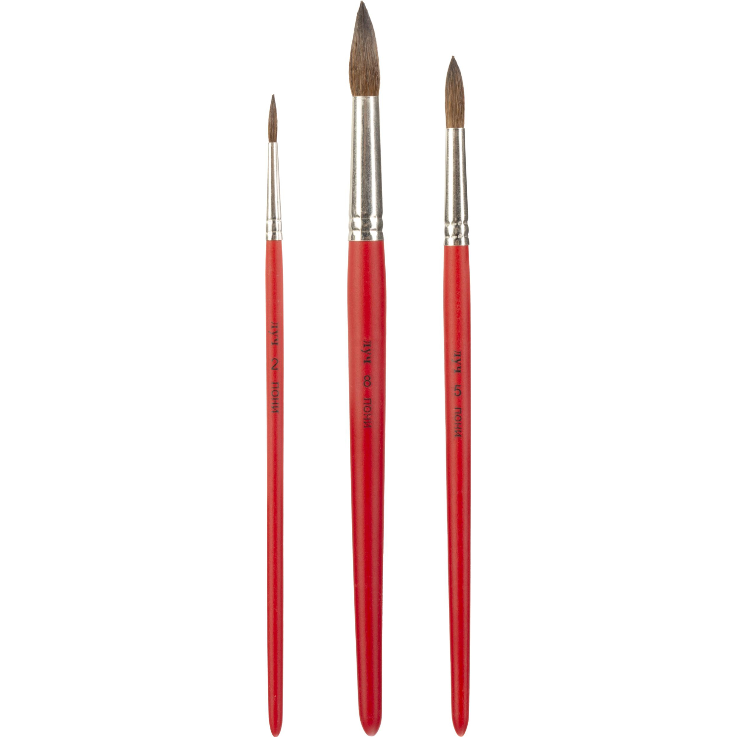 Набор кистей Классика цвета, 3 шт. ПОНИ (круглые № 2, 5, 8) 33С 2177-08 - фото 2