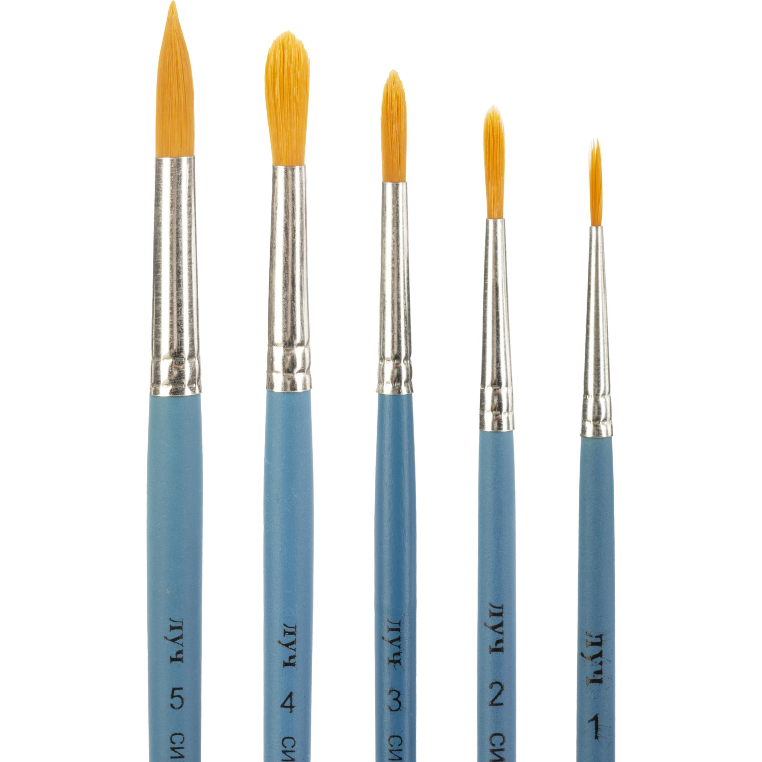 Набор кистей Классика цвета,5шт.СИНТЕТИКА(круглые №1,2,3,4,5) 33С 2180-08 - фото 3