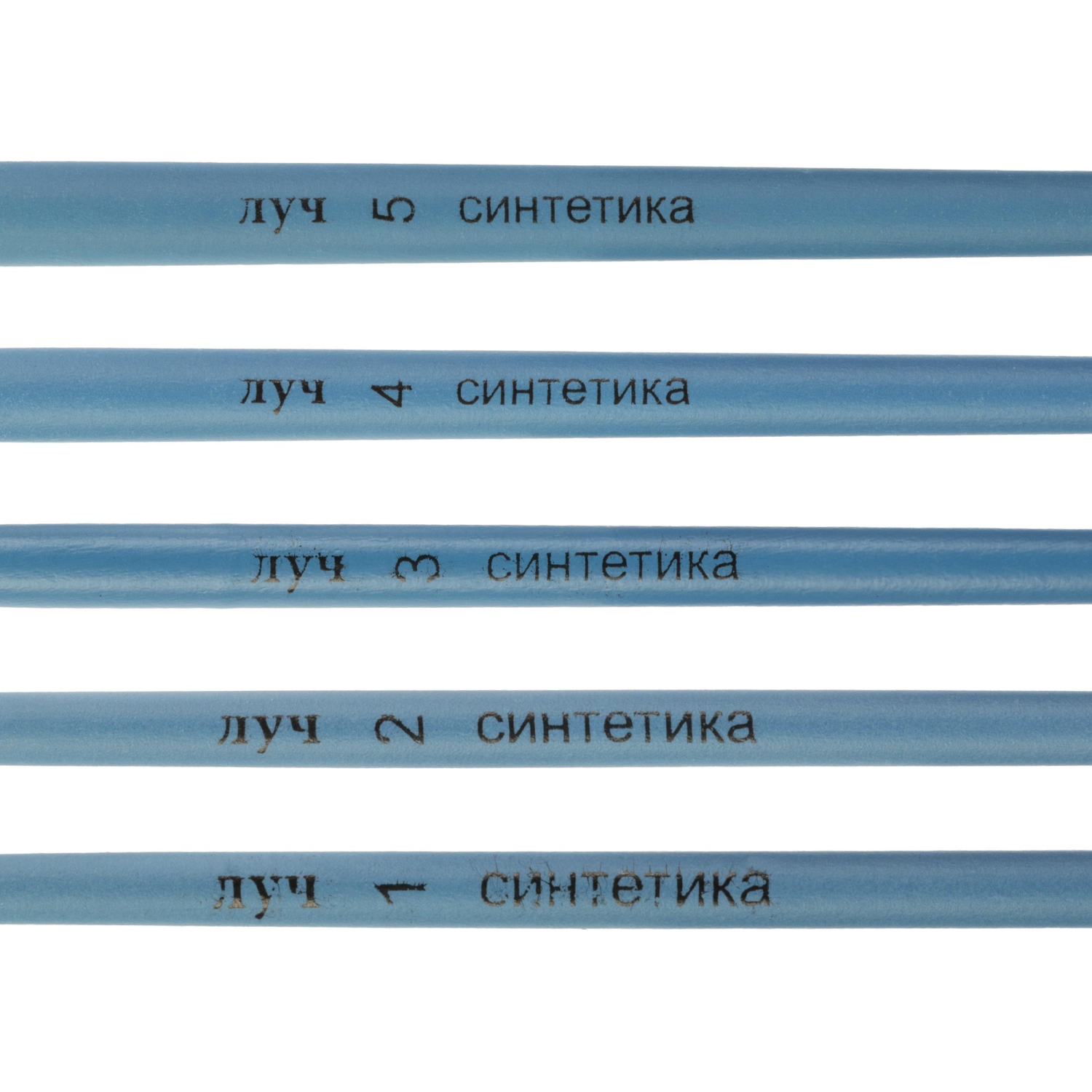 Набор кистей Классика цвета,5шт.СИНТЕТИКА(круглые №1,2,3,4,5) 33С 2180-08 - фото 4