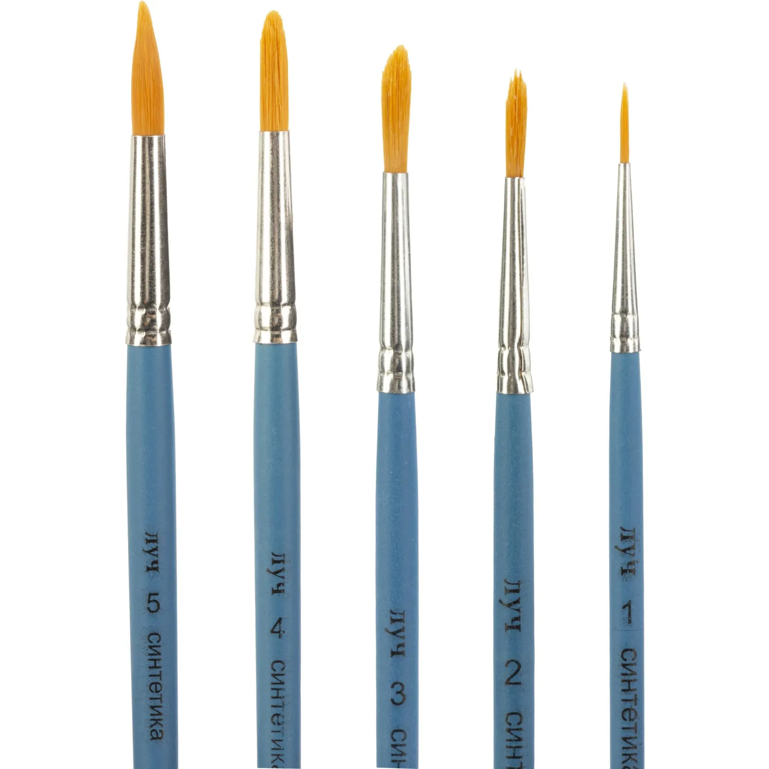 Набор кистей с пеналом Классика цвета,5шт.СИНТЕТИКА(круглые№1-5)34С 2261-08 - фото 5