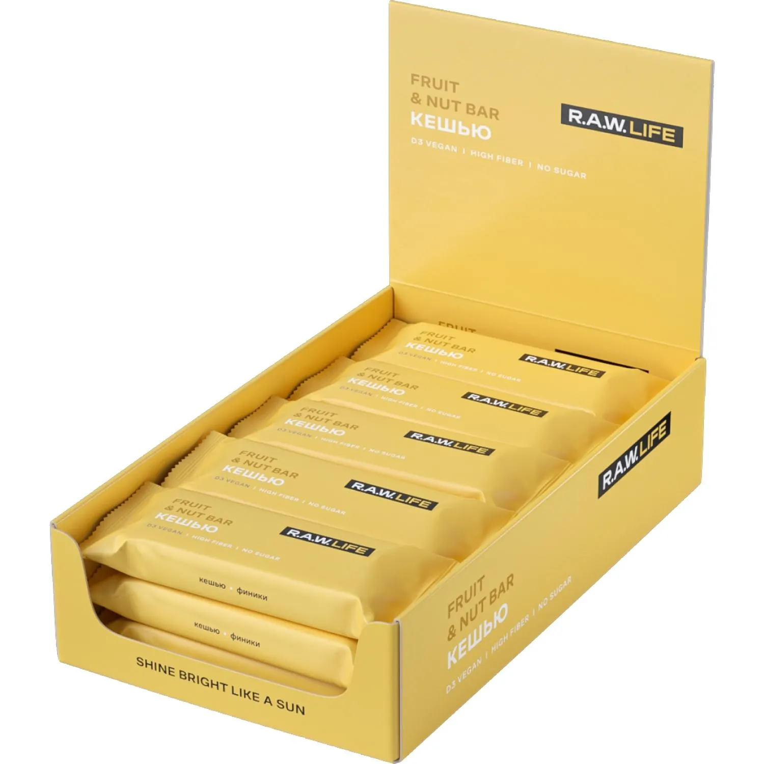 Батончик R.A.W.LIFE орехово-фруктовый Кешью, 47гx 15шт/уп - фото 1