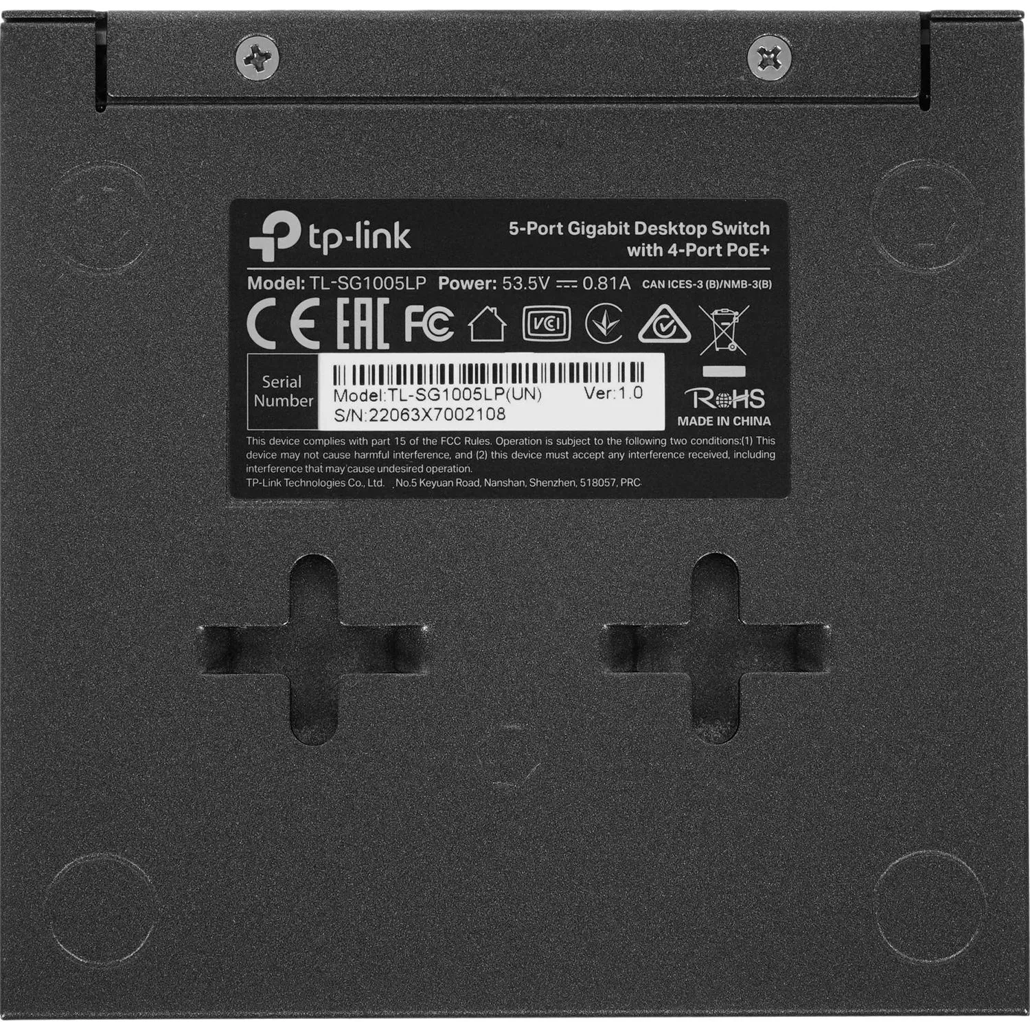 Коммутатор TP-Link TL-SG1005LP (L2) 5x1Гбит/с 4PoE+ 40W неуправляемый - фото 4