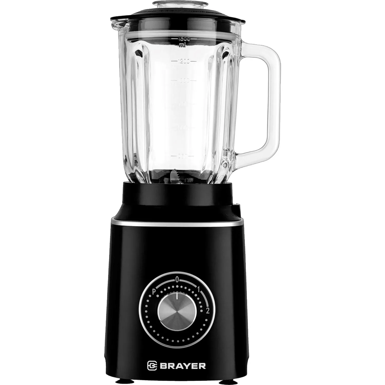 Блендер BRAYER 1209BR,настольный,1000 Вт,2скор,импульс реж,колка льда,6 нож - фото 1
