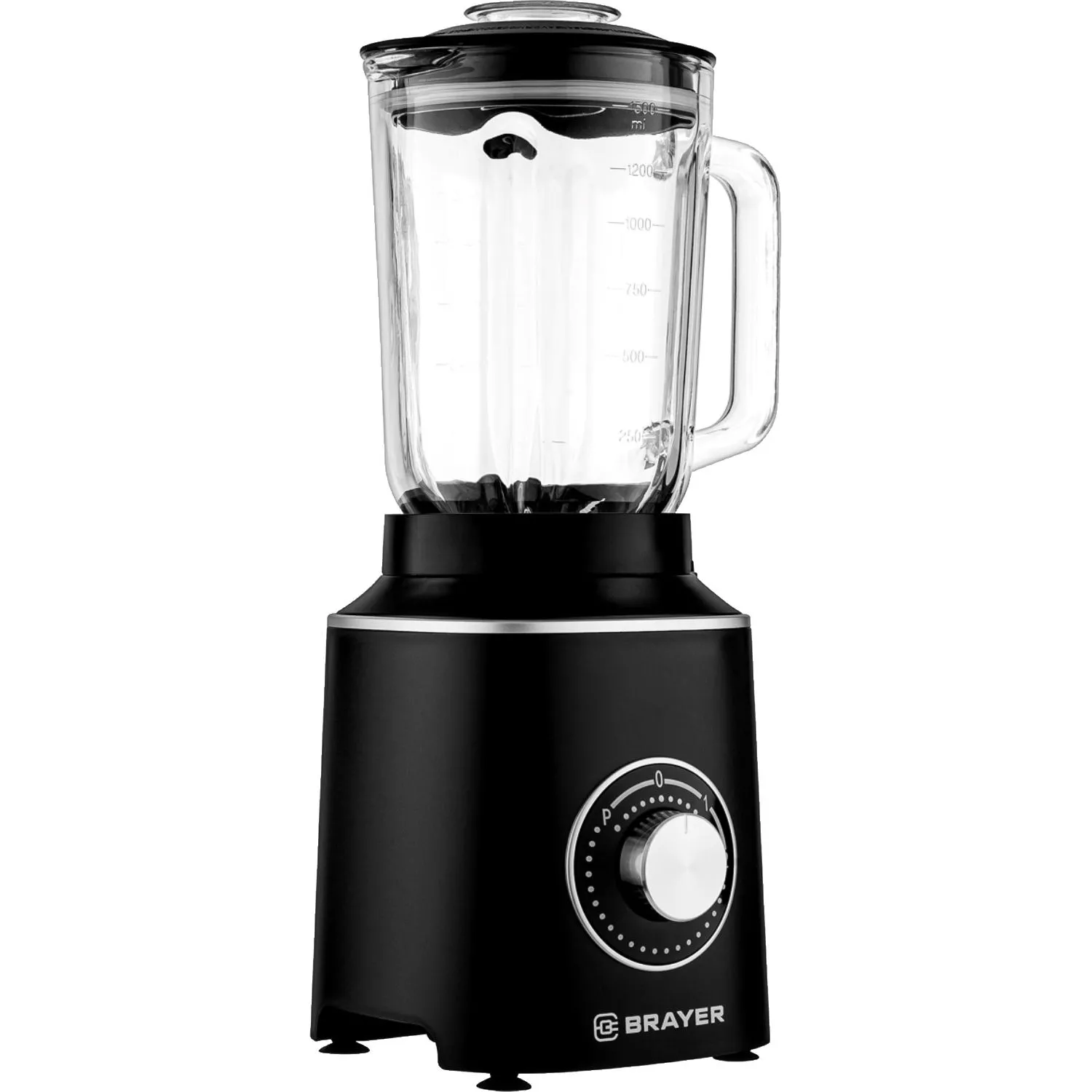 Блендер BRAYER 1209BR,настольный,1000 Вт,2скор,импульс реж,колка льда,6 нож - фото 3