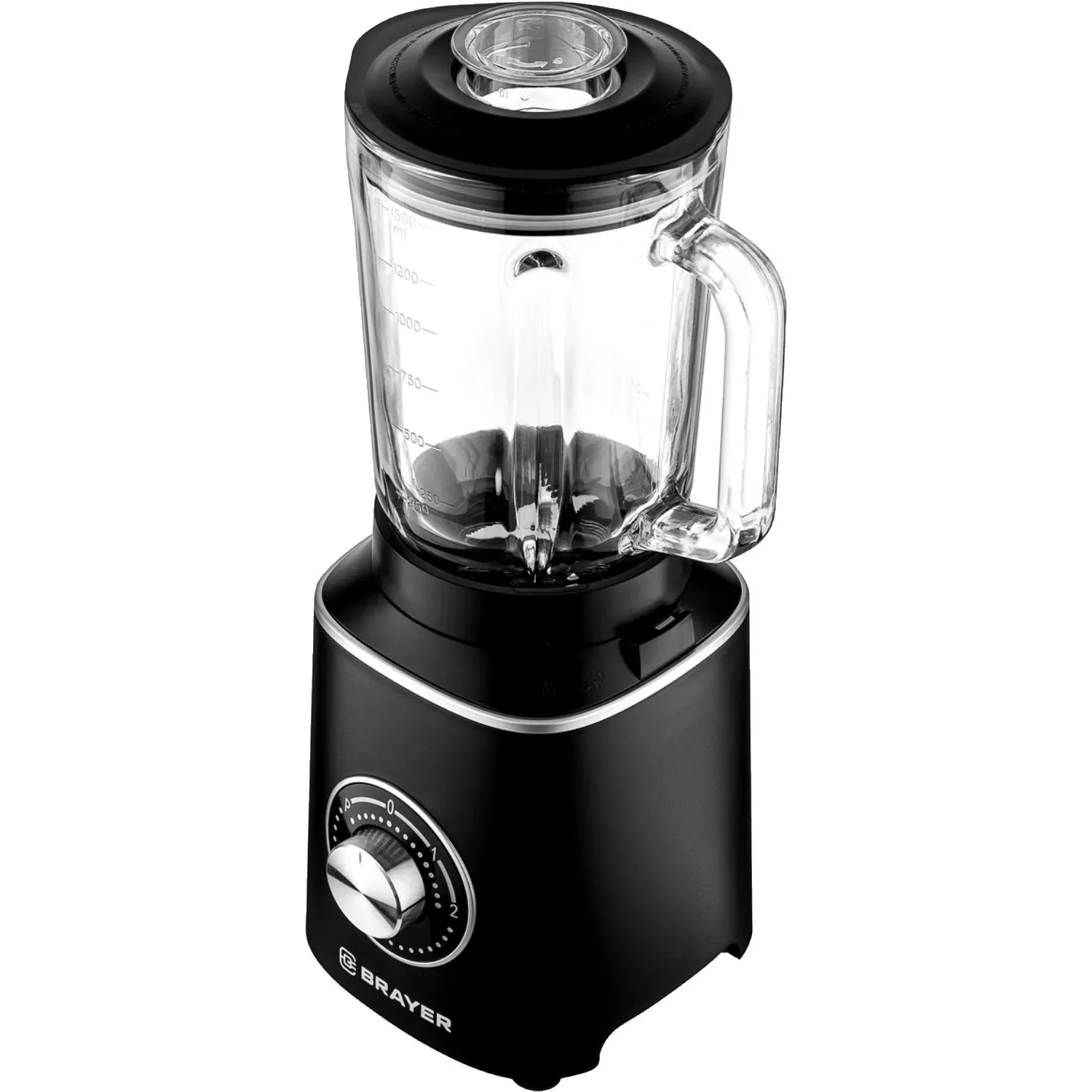 Блендер BRAYER 1209BR,настольный,1000 Вт,2скор,импульс реж,колка льда,6 нож - фото 4