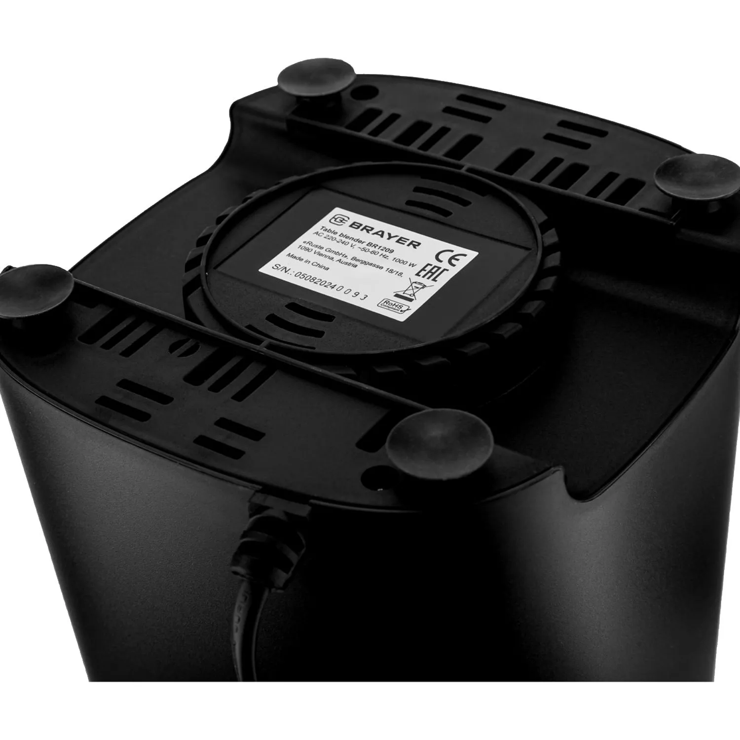 Блендер BRAYER 1209BR,настольный,1000 Вт,2скор,импульс реж,колка льда,6 нож - фото 8