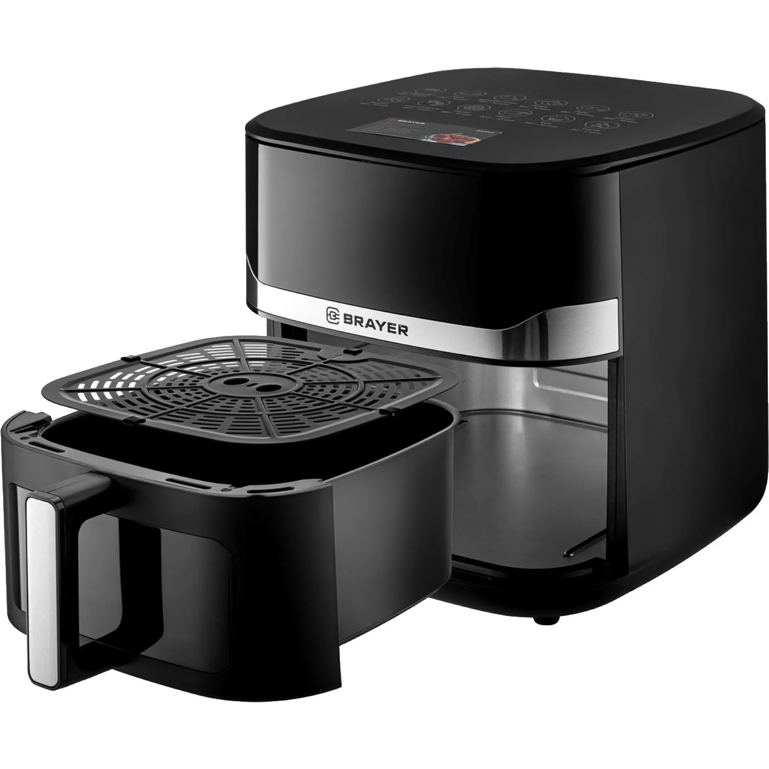 Аэрогриль BRAYER 2040BR,1800Вт,10л,t.200С,съем.реш,таймер,LCD-дисп,12прогр - фото 8