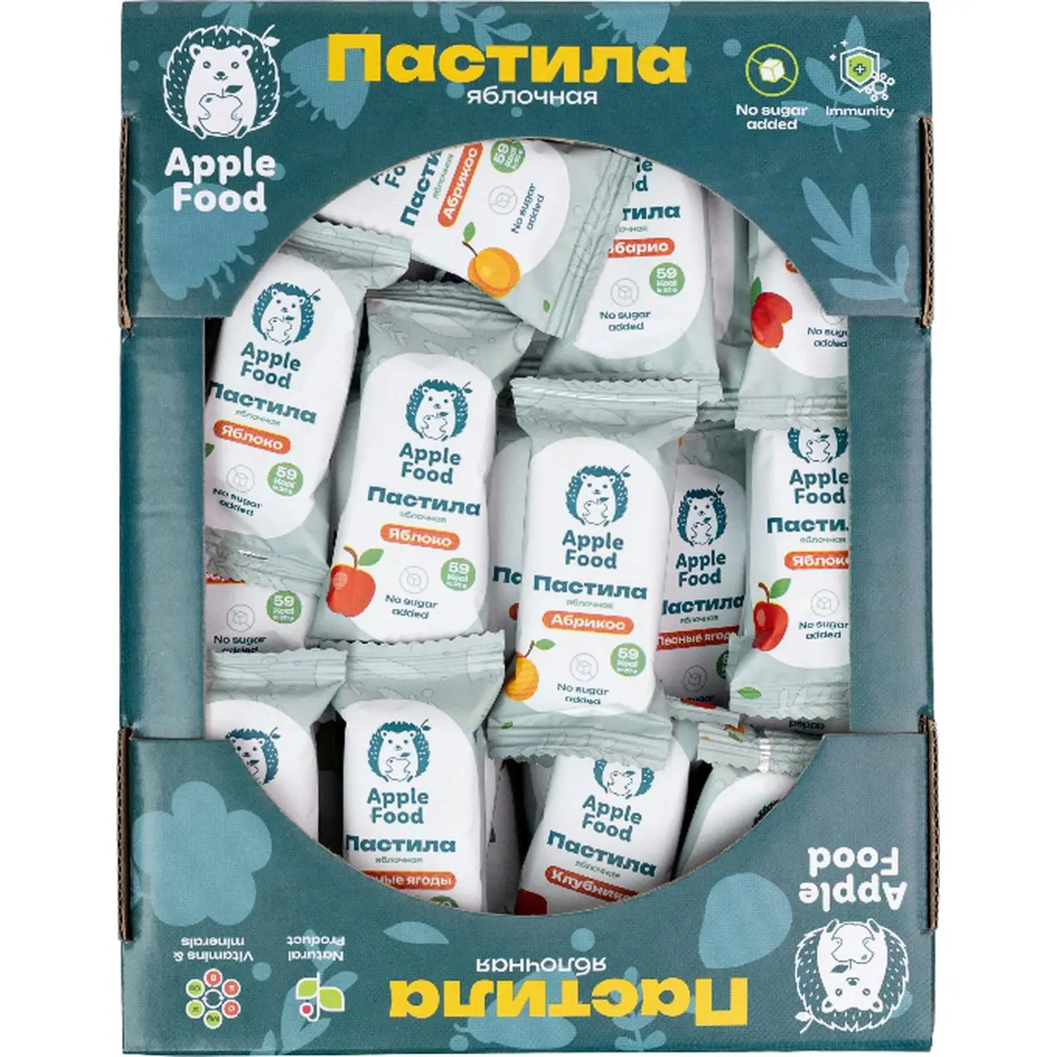 Пастила Apple Food асс. слив_барб_груш_абрик_клуб_л.яг_виш_ябл, ТВ-кор,700г - фото 2