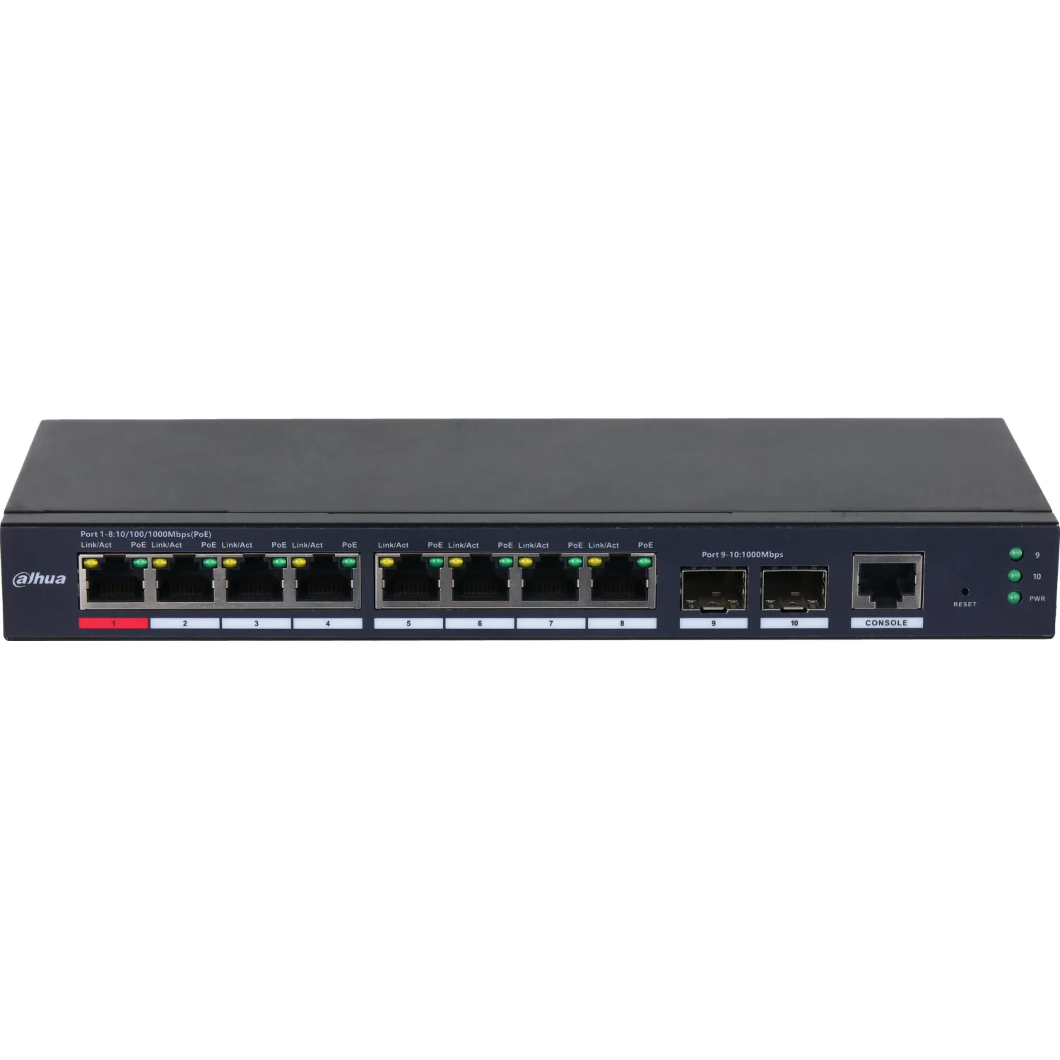 Коммутатор Dahua DH-S4210-8GT-110 (L2) 10x1Гбит/с 2SFP 8PoE 110W упр - фото 1