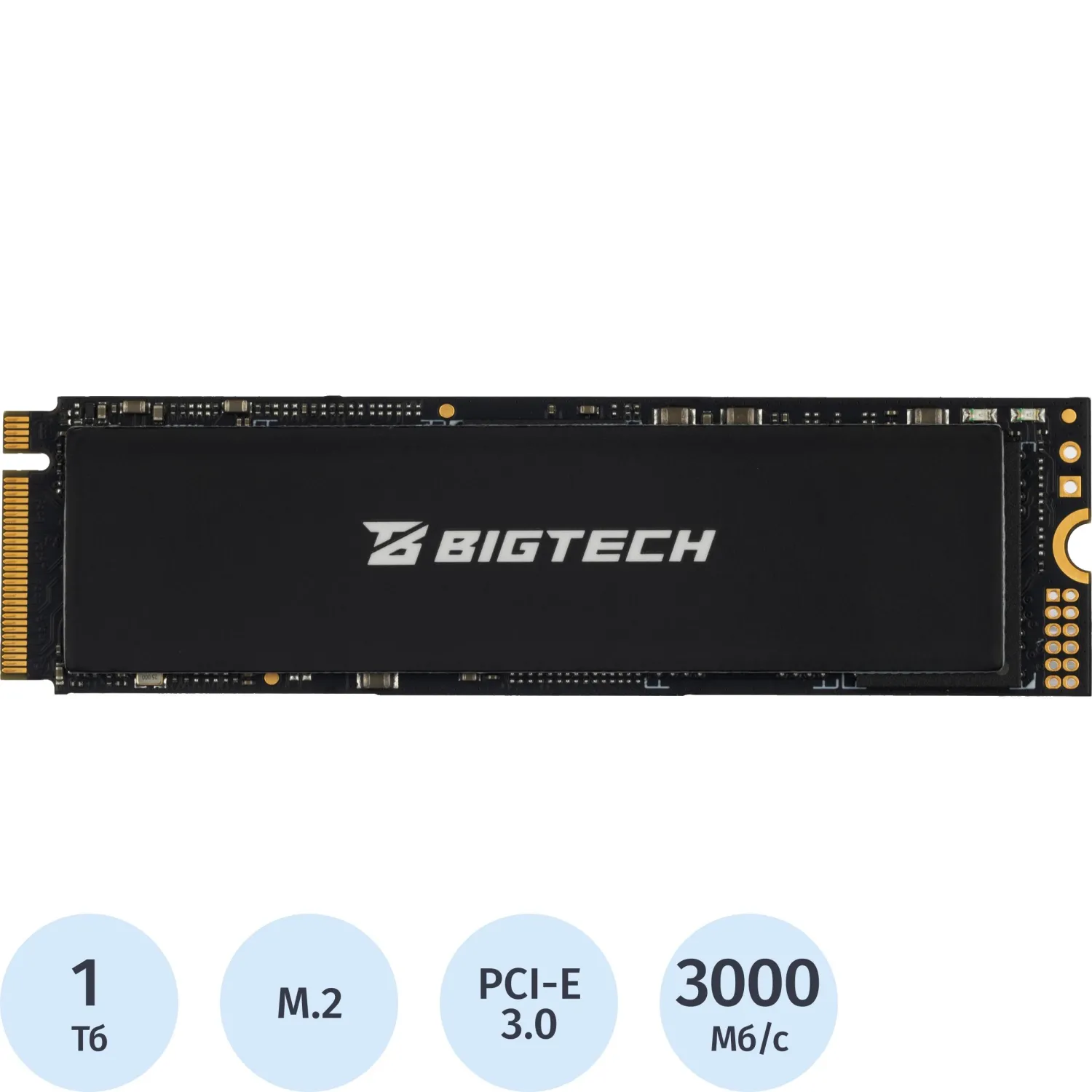 SSD накопитель BigTech M.2 PCIex4 gen3 1Tb, R/W 3200/2500Мб/с(BSDS1000M3M) - фото 1