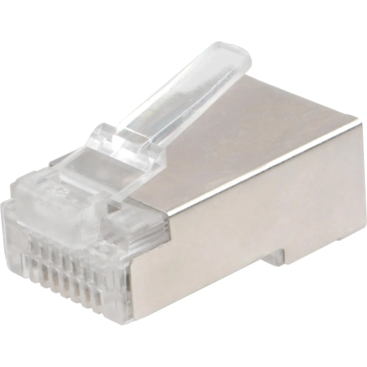 Вилка Cablexpert RJ-45 (8P8C) PLUG5SP кат5e экр, 30 микрон, (100 шт.), пак - фото 1