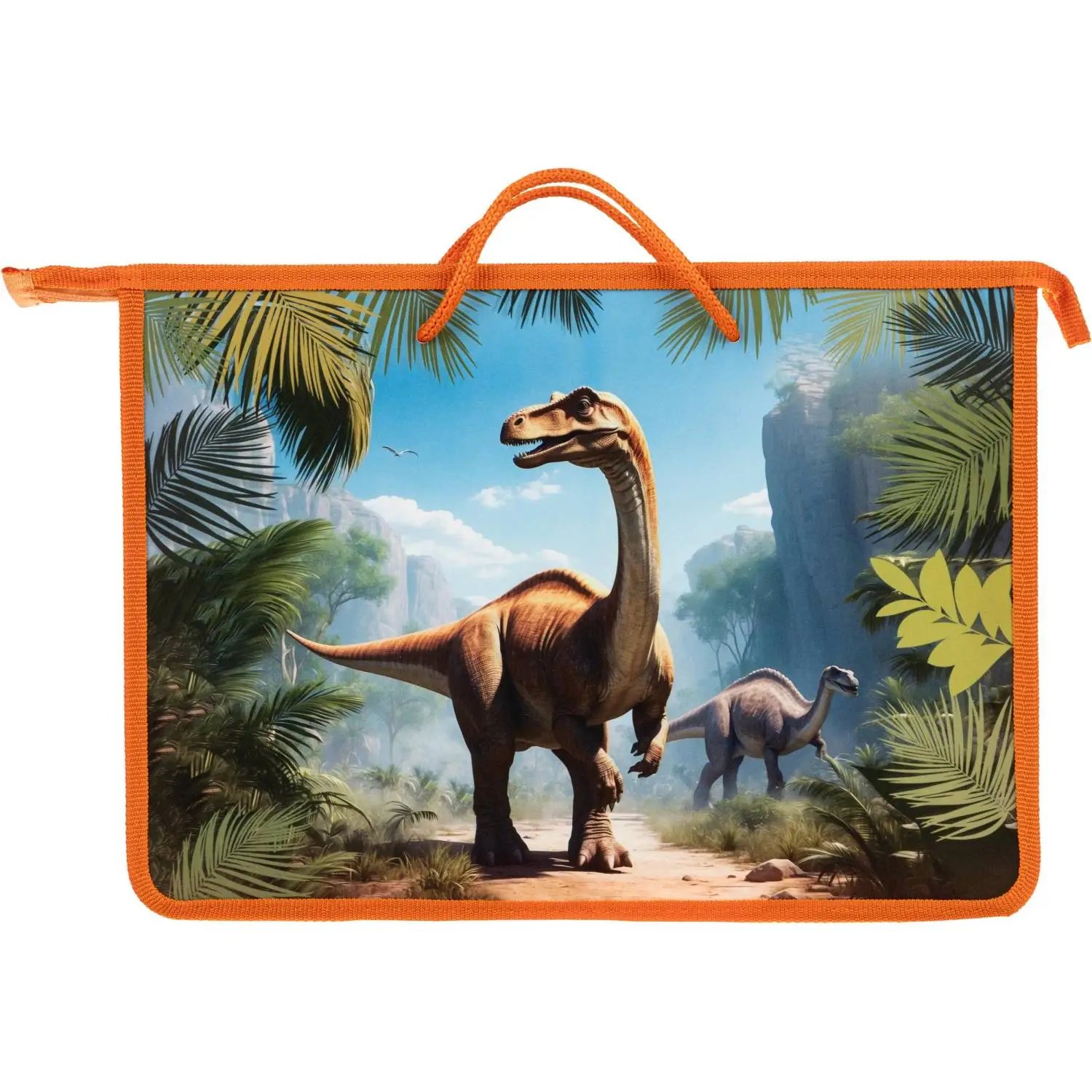 Папка для тетрадей Дино и медвежонок А4 на молнии с ручками,,45мм, 88441 - фото 2