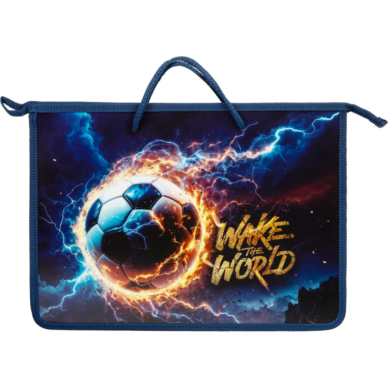 Папка для тетрадей Огненный мяч А4 на молнии с ручками,45мм,88442 - фото 1